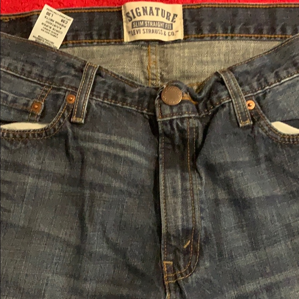 Levi Strauss Signature Slim Straight Fit Jeans